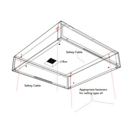 Troffer Installation Surface Mounting Kit